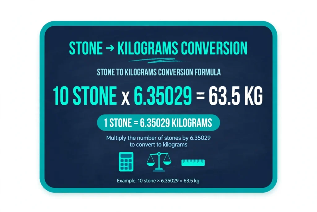 10 stone to kg conversion formula