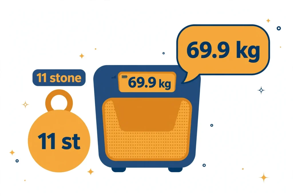11 stone to kg example on scale