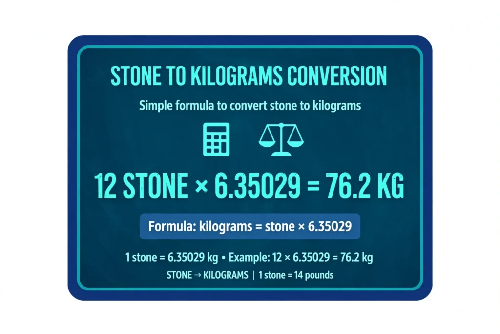 12 stone to kg conversion formula