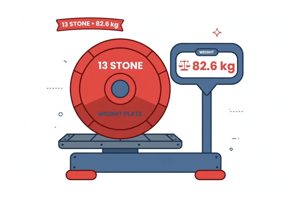 13 stone to kg example on scale