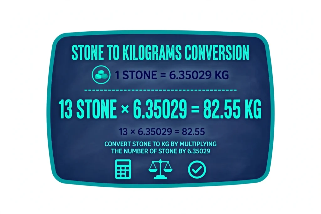 13 stone to kg conversion formula