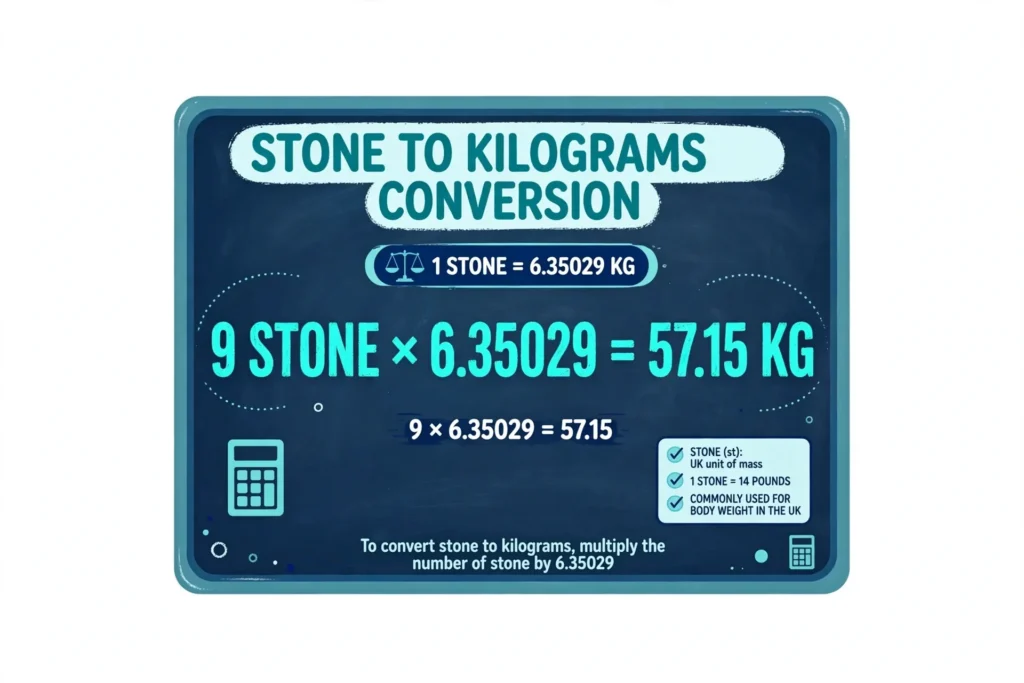 9 stone to kg conversion formula